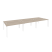 Рабочая станция на П-образном м/к Onix O.MP-D.RS-6.3.7 4140x1475x750 (Тиквуд Темный/Белый Металл)