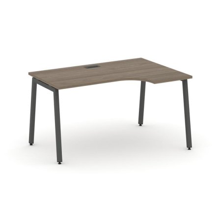Стол рабочий эргономичный SN-4A.SPA-022(R) (1580х800/980х750) (Вяз Благородный/Металл Антрацит)