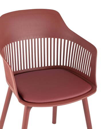 Стул Crocus с подушкой бордовый (Стул пластиковый Crocus бордовый)