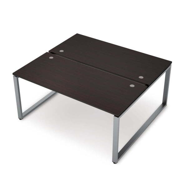 6МБ-О.6277 Бенч-система на 2 рабочих места (1000x1435x750) (Венге/Алюминий матовый)