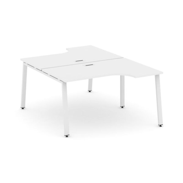 Рабочая станция эргономичная SN-6A.DRPA-002 (1580х1232/1992х750) (Белый/Металл Белый)