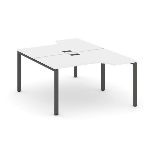 Рабочая станция эргономичная SN-6P.DRPA-011 (1380х1432/1992х750) (Белый/Металл Антрацит)