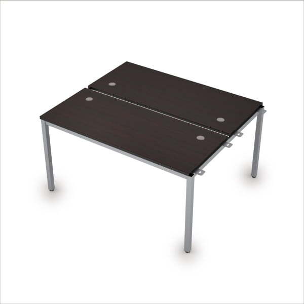 6МБН.269 Сдвоенные бенч-системы, начальный модуль (1400x1235x750) (Венге/Алюминий матовый)