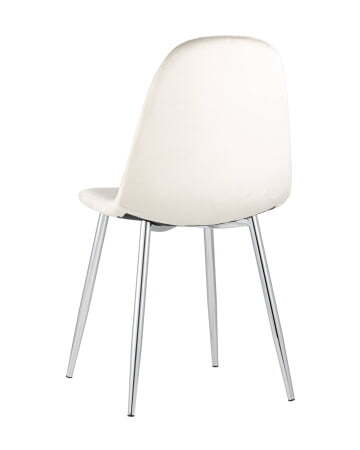 Стул Валенсия велюр кремовый хромированные ножки (Стул Валенсия кремовый)