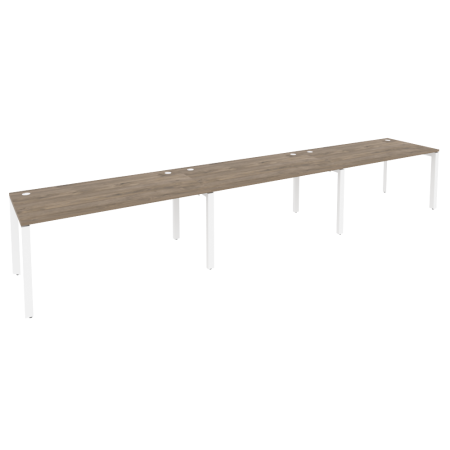 Рабочая станция на П-образном м/к Onix O.MP-RS-3.4.8 4740x800x750 (Тиквуд Темный/Белый Металл)