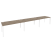 Рабочая станция на П-образном м/к Onix O.MP-RS-3.4.8 4740x800x750 (Тиквуд Темный/Белый Металл)