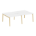 Рабочая станция на деревянных опорах Onix Wood OW.D.RS-4.2.7 2360x1475x750 (Тиквуд Светлый/Дуб Темный)