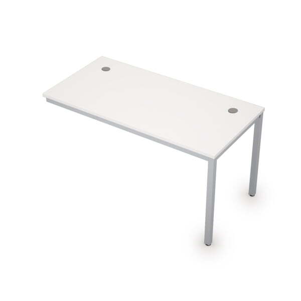 6МБК.179 Линейные бенч-системы, конечный модуль (1400x700x750) (Белый/Алюминий матовый)