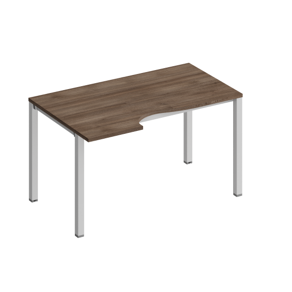 Стол эргономичный левый на металлокаркасе КФ Комфорт КФ К.1137 1400x900x750 (Дуб шамони темныйСерый)