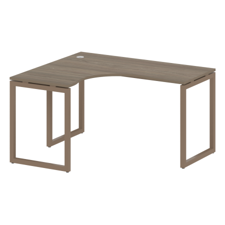 Стол криволинейный левый Metal System Style БО.СА-3 Л 1400x1200x750 (Акация/Антрацит металл)