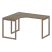 Стол криволинейный левый Metal System Style БО.СА-3 Л 1400x1200x750 (Дуб Наварра/Серый металл)