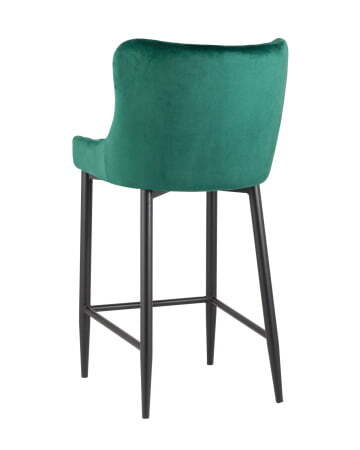 Стул полубарный Ститч велюр изумрудный (Стул полубарный Ститч зеленый)
