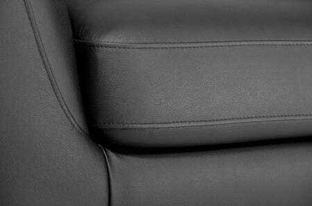 VOLTA Диван 2-местный (ЧЕРНЫЙ/КОЖА)