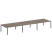 Рабочая станция на 6 раб. мест Metal System Style БП.СМ-6.5 5400x1475x750 (Дуб Наварра/Серый металл)