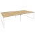 Рабочая станция на О-образном м/к Onix O.MO-D.RS-4.4.8 3160x1635x750 (Тиквуд Темный/Белый Металл)