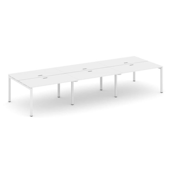 Рабочая станция 2-х сторонняя SN-5P.DRS-074 (4740х1432х750) (Белый/Металл Белый)