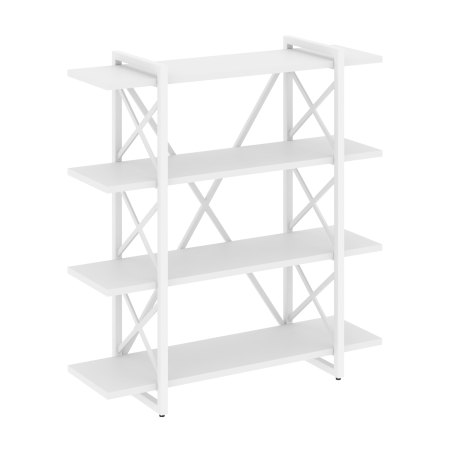 Стеллаж на регулируемых опорах-4 полки VR.L-MST.O-4.8V 1200x400x1280 (Белый Бриллиант/Белый металл)