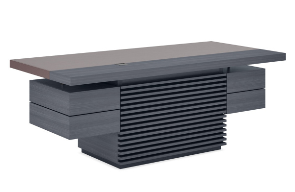 Стол руководителя с рейками ANTEY 200 (2000х950х760) (Металлик АРТ)