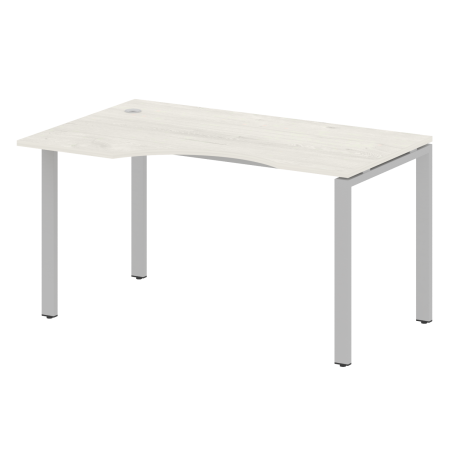 Стол криволинейный левый Metal System Style БП.СА-2 Л 1400x900x750 (Дуб Наварра/Серый металл)