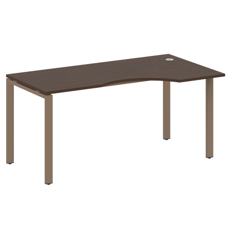 Стол криволинейный правый Metal System Style БП.СА-1 Пр 1600x900x750 (Венге Цаво/Мокко металл)