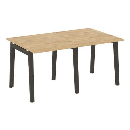 Стол переговорный на деревянных опорах Onix Wood OW.PRG-2.0 1560x980x750 (Тиквуд Светлый/Дуб Темный)