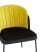 Стул Дабл велюр черный с желтой вставкой (Стул Дабл черный, желтый)