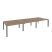 Рабочая станция на П-образном м/к Onix O.MP-D.RS-6.3.7 4140x1475x750 (Тиквуд Темный/Белый Металл)