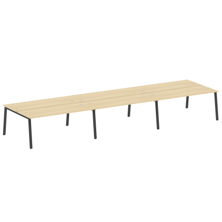 Рабочая станция на 6 рабочих места на А-образном м/к Metal System Style БА.СМ-6.5 5400x1475x750 (Акация/Антрацит металл)