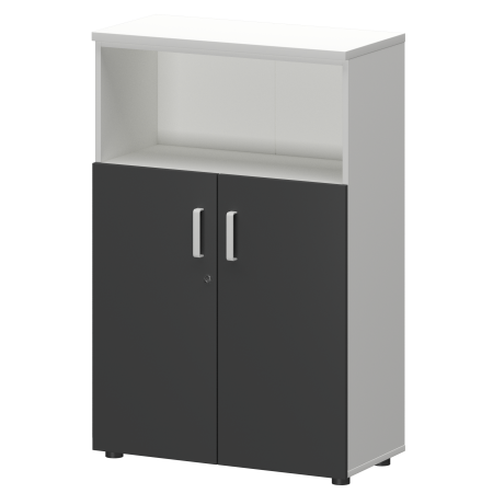 Шкаф Смарт СМШ-38Д2 Тип1 792x380x1214 (Белый/Графит)