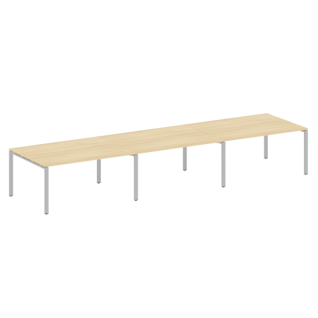 Переговорный стол 3 столешницы Metal System Style БП.ПРГ-3.4 4800x1235x750 (Акация/Серый металл)