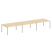 Переговорный стол 3 столешницы Metal System Style БП.ПРГ-3.4 4800x1235x750 (Дуб Наварра/Серый металл)