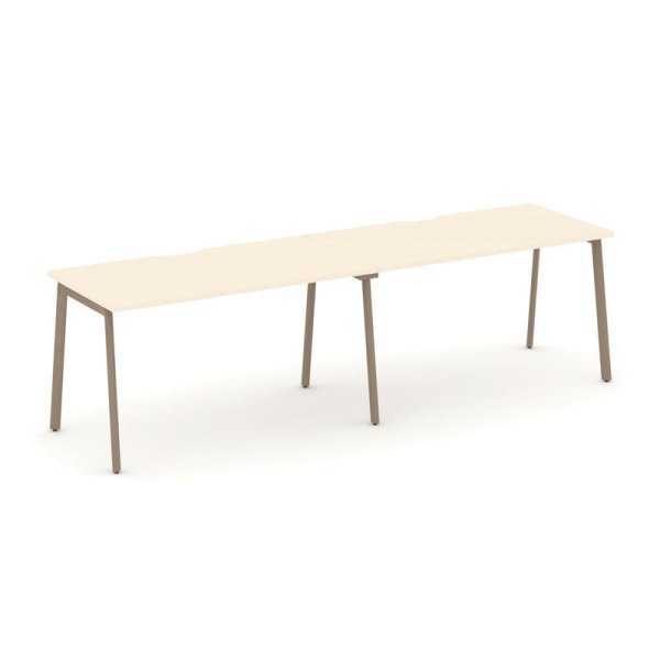 Рабочая станция 2 места ES.RS-2.3-VP (2760х730х750) (Сатин/Металл Латте)