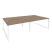 Рабочая станция на О-образном м/к Onix O.MO-D.RS-4.3.8 2760x1635x750 (Тиквуд Темный/Белый Металл)