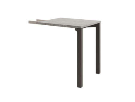 Брифинг-приставка на металлокаркасе Solution D-890 700x600x750 (Бетон/Трюфель)