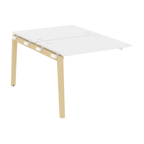 Наборный элемент рабочей станции на деревянных опорах Onix Wood OW.2.NRS-1.7 980x1475x750 (Белый Бриллиант/Дуб Светлый)