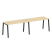 Рабочая станция на 2 рабочих места на А-образном м/к Metal System Style БА.СМ-2.3 2800x720x750 (Дуб наварра/Серый металл)