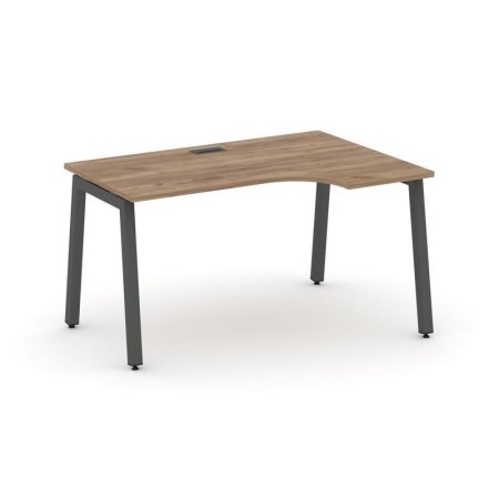 Стол рабочий эргономичный SN-5A.SPA-012(R) (1580х700/980х750) (Дуб Табак/Металл Антрацит)
