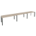 Рабочая станция на П-образном м/к Onix O.MP-RS-3.4.7 4740x720x750 (Тиквуд Темный/Белый Металл)
