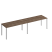Рабочая станция на металлокаркасе КФ (2х160) Комфорт КФ К.1133-2 3200x750x750 (Дуб шамони темныйСерый)