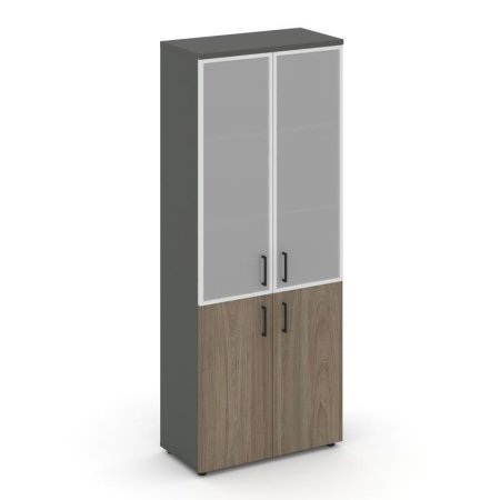 Шкаф высокий широкий SN.STS.E-103 (796х400х1982) (Антрацит/Вяз Благородный/Сатин)