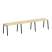 Рабочая станция на 3 рабочих места на А-образном м/к Metal System Style БА.СМ-3.2 3600x720x750 (Дуб наварра/Серый металл)