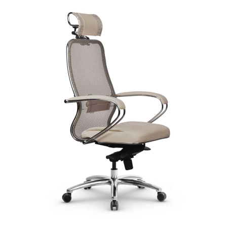 Кресло для руководителя Метта Samurai SL-2.04 MPES (Темно-бежевый | Светло-бежевый)