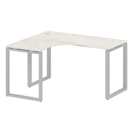 Стол криволинейный левый Metal System Style БО.СА-3 Л 1400x1200x750 (Дуб Наварра/Серый металл)