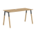 Стол прямой Forta FST 1367 1380x733x670 (Дуб Гамильтон/Черный графит)