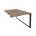 Стол-приставка двойной на О-образном м/к к опорным элем. Onix O.MO-D.SPR-1.7 980x1475x750 (Тиквуд Темный/Белый Металл)
