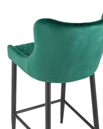 Стул полубарный Ститч велюр изумрудный (Стул полубарный Ститч зеленый)