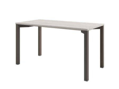 Стол одиночный на металлокаркасе Solution D-31 1400x700x750 (Акация Морава/ТрюфельКоричневый)