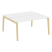 Рабочая станция на деревянных опорах Onix Wood OW.D.RS-2.4.7 1580x1475x750 (Тиквуд Светлый/Дуб Темный)
