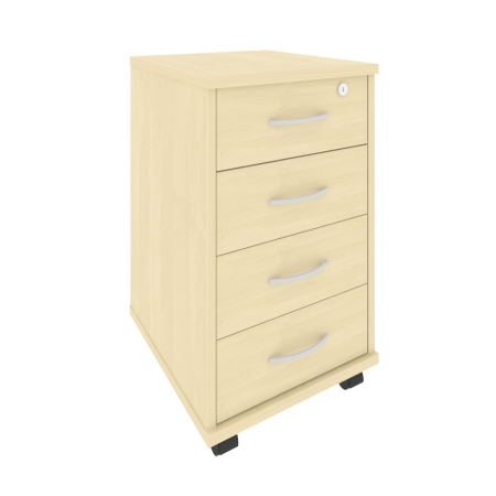 Тумба подкатная 4 ящ. фолдинг в комплекте Riva А.ТМ-4F 420x450x708 (Клен)