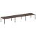 Переговорный стол 3 столешницы Metal System Style БП.ПРГ-3.5 5400x1235x750 (Дуб Наварра/Серый металл)